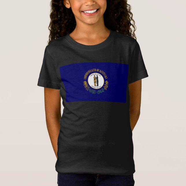 Kentucky: Bluegrass Commonwealth US Delstatsflagga T Shirt (Framsida)