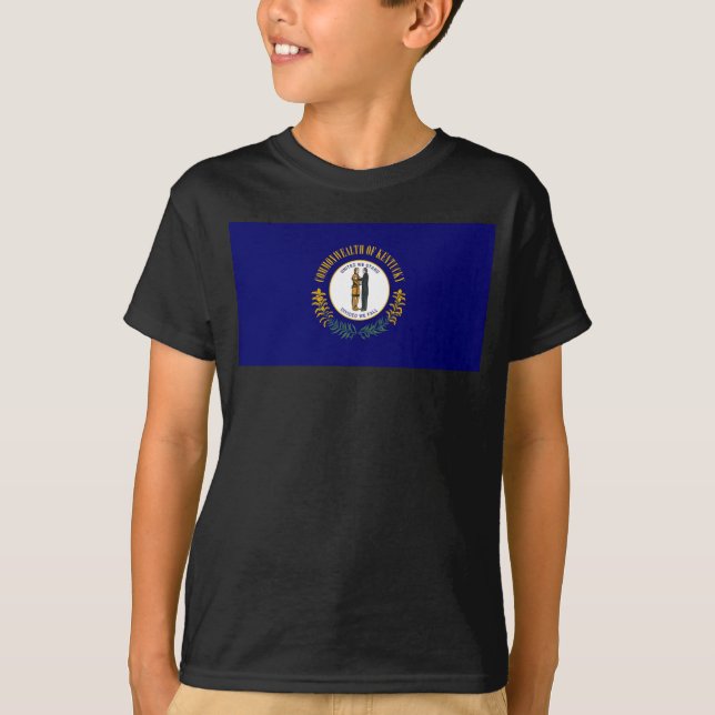 Kentucky: Bluegrass Commonwealth US delstatsflagga T Shirt (Framsida)