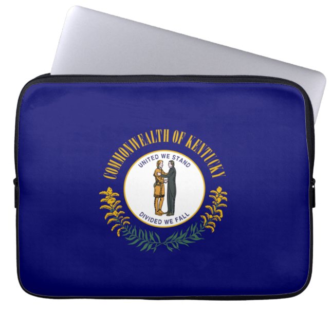 Kentucky: Bluegrass Commonwealth US Statlig flagga Laptop Fodral (Framsidan)