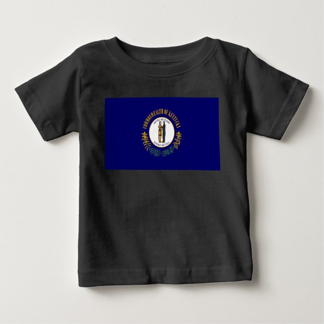 Kentucky: Bluegrass Commonwealth US Statlig flagga T Shirt (Framsida)