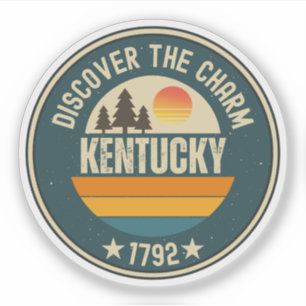 Kentucky Bluegrass Statens Souvenir Klistermärken