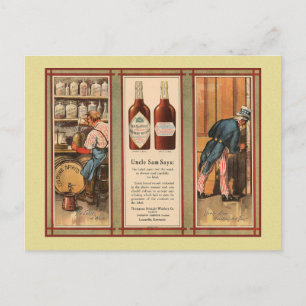 Kentucky Bourbon farbror Sam Prohibition Vykort