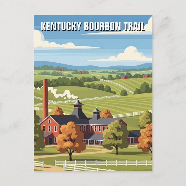 Kentucky Bourbon Trail Travel Vykort (Framsida)
