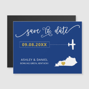 Kentucky Bröllop spara datum Card, Karta Magnetisk Inbjudningskort