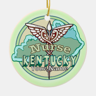 Kentucky Caduceus Sjuksköterska Julgransprydnad Keramik