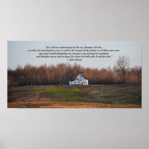 Kentucky Church på Tidigt morse med Donne Dikt Poster