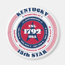 Kentucky Circle Typography Souvenir Magnet