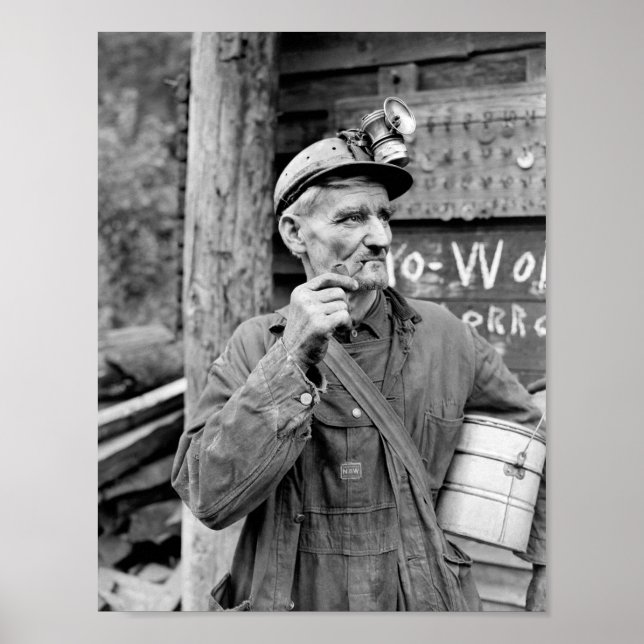 Kentucky Coal Miner - 1946 - Russell Lee Poster (Framsidan)