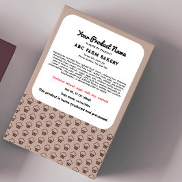 Kentucky Cottage Food Law Label hemma bageri Fyrkantigt Klistermärke