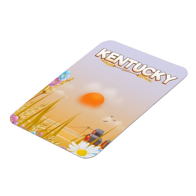 Kentucky Cute Farm-reseaffisch Magnet (Vänstra Sidan)