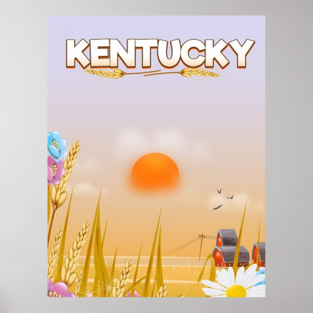 Kentucky Cute Farm-reseaffisch Poster (Framsidan)