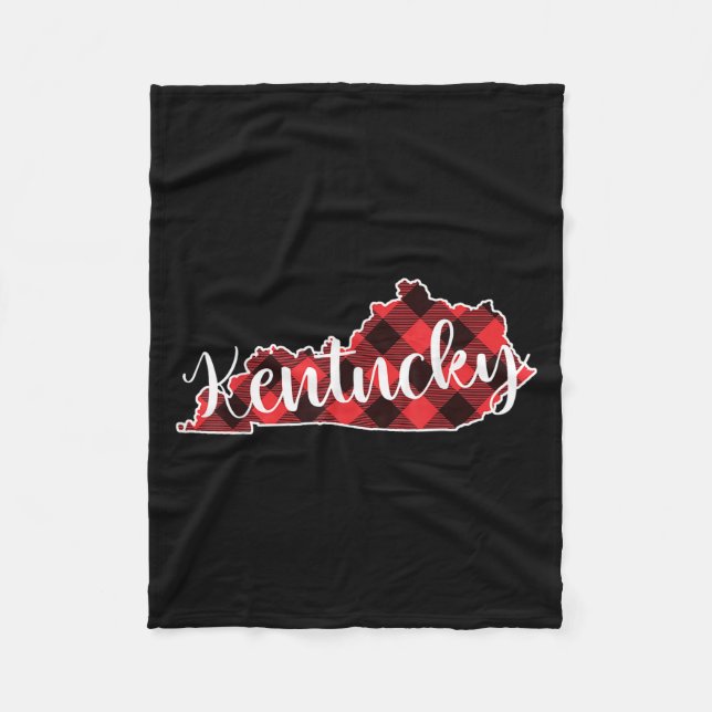 Kentucky delstats karta Buffalo Plaid jul Ky Kent Fleecefilt (Framsidan)