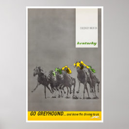 Kentucky Derby Art Häst Racing Tryck Greyhound