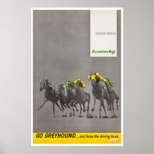 Kentucky Derby Art Häst Racing Tryck Greyhound