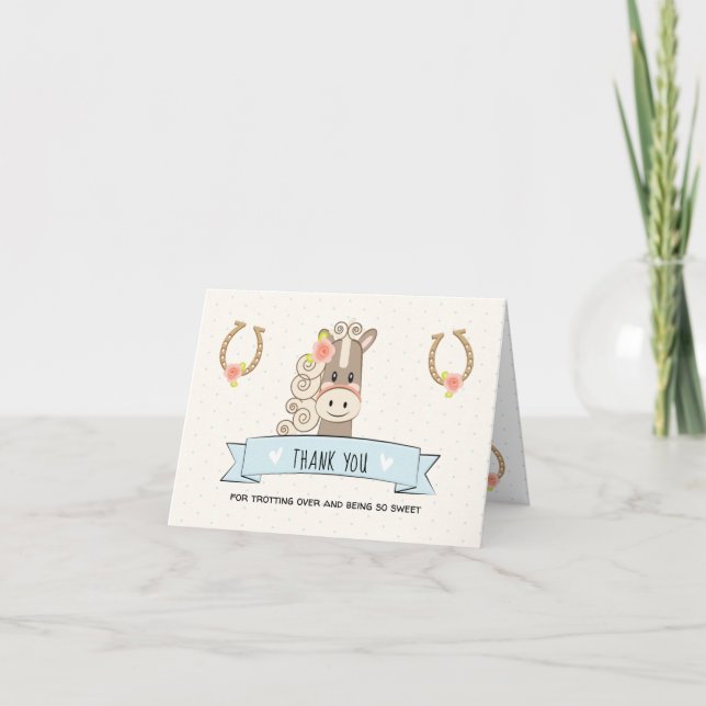 Kentucky Derby Baby Shower Tack för ditt Cards Gir Kort (Framsida)
