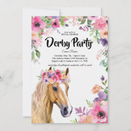 Kentucky Derby Brudtidsfest Inbjudan Akvarell