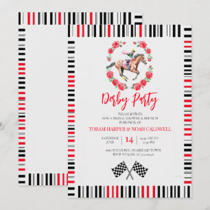 Kentucky Derby Brudtjejsoaré Inbjudan Jockey Sil