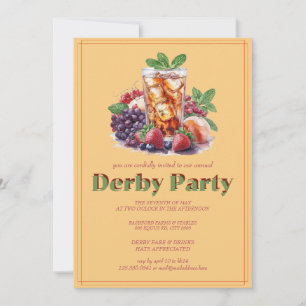 Kentucky Derby Festin Inbjudan Mint Julep Dryck H