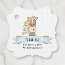 Kentucky Derby Horse Baby Shower Favor Tag Girl