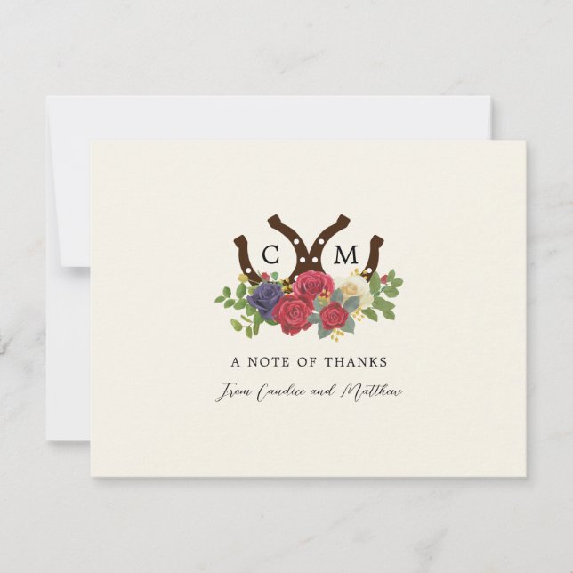 Kentucky Derby Inspired Bröllop Tack Kort (Framsida)