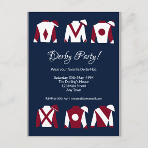 Kentucky Derby Party bjudande vykort