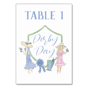 Kentucky Derby Party Bordsnummer Card