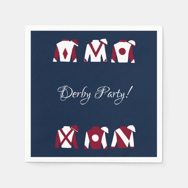 Kentucky Derby Party Cocktail Napkins Pappersservett (Framsidan)