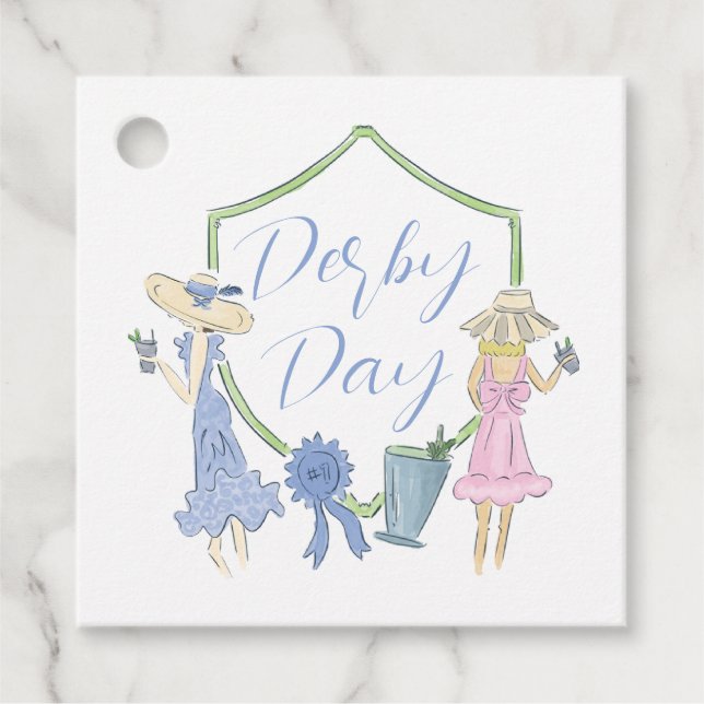 Kentucky Derby Party Favor Gift Märkre Gåvor Etiketter (Framsida)