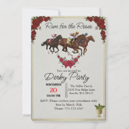 Kentucky Derby Run for the Roses Festinödelse Inbjudningar