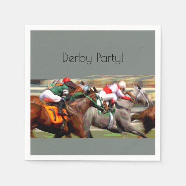 Kentucky Derby View Party Cocktail Napkins Pappersservett (Framsidan)