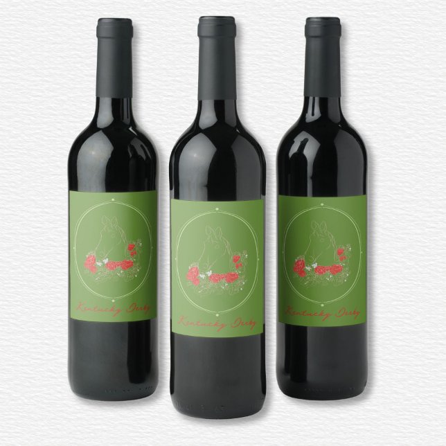 Kentucky Derby Vin-etikett Vinflaska Etikett (Skapare uppladdad)