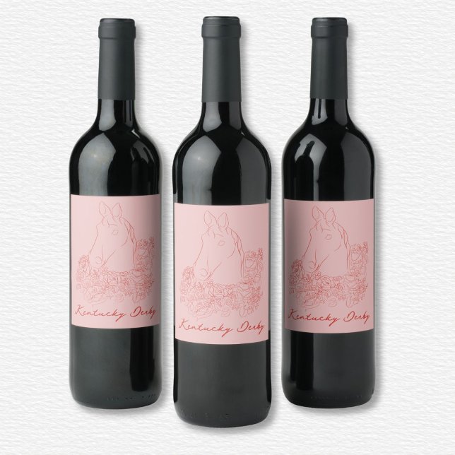 Kentucky Derby Vin-etikett Vinflaska Etikett (Skapare uppladdad)