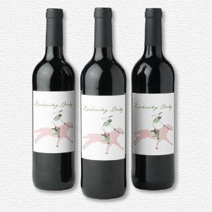 Kentucky Derby Vin-etikett Vinflaska Etikett