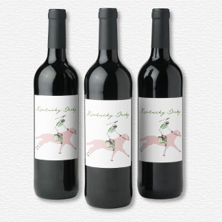 Kentucky Derby Vin-etikett Vinflaska Etikett