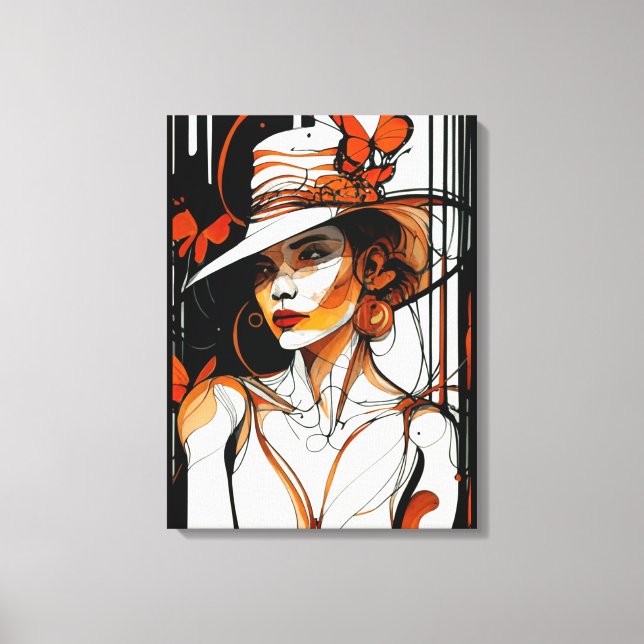 Kentucky Derby Womens Hat Canvas Wall Art Prages (Framsida)
