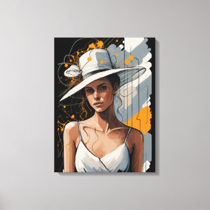 Kentucky Derby Womens Hat Canvas Wall Art Prages