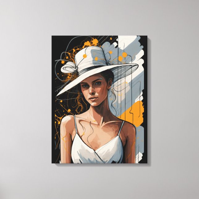 Kentucky Derby Womens Hat Canvas Wall Art Prages (Framsida)