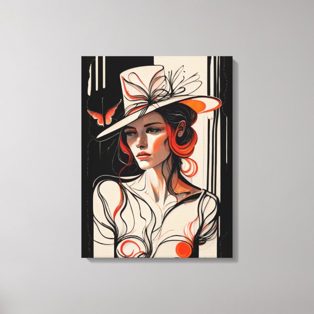 Kentucky Derby Womens Hat Canvas Wall Art Prages (Framsida)