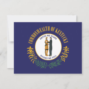 Kentucky Flag Tillsammans står vi Frontiersman Vykort