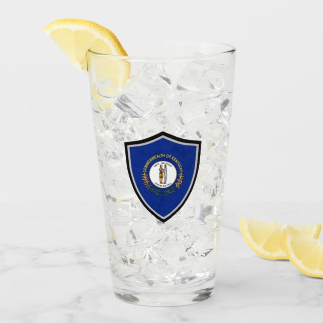 Kentucky flagga glaskopp (Framsida Ice)