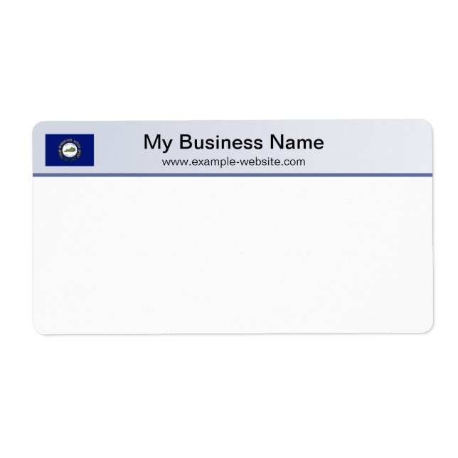 Kentucky Flagga Header Shipping Label Fraktsedel (Framsidan)