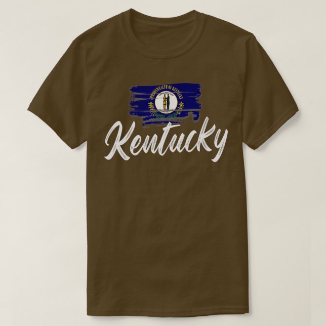 Kentucky Flagga Kentuckian Kentucky Flagga State P T Shirt (Design framsida)