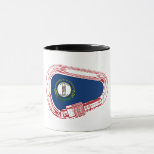 Kentucky Flagga klätting Carabiner Mugg