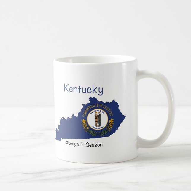 Kentucky flagga och karta kaffemugg (Höger)
