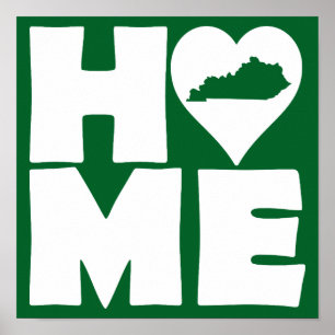 Kentucky Hem Heart State Affisch Skylt