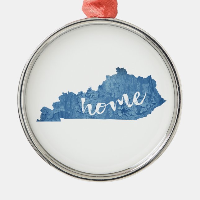 Kentucky Hem Trästruktur Julgransprydnad Metall (Framsidan)