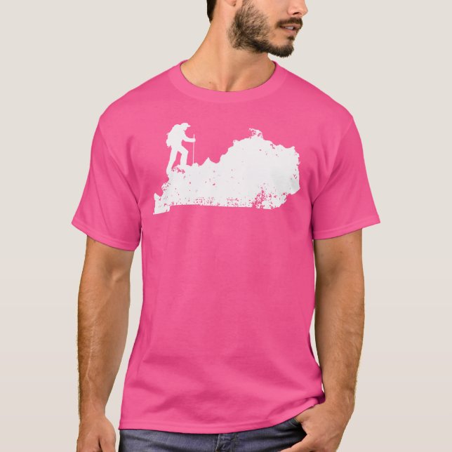 Kentucky Hiker Shirt Kärlek Mountain Hiking Distre T (Framsida)