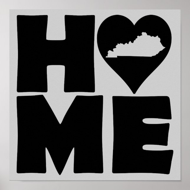 Kentucky Home Heart State Poster Sign (Framsidan)
