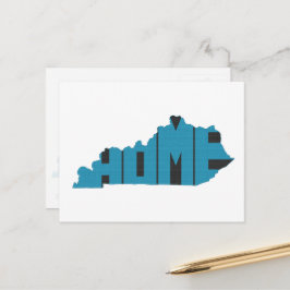 Kentucky Home State Blue Ord Art Vykort