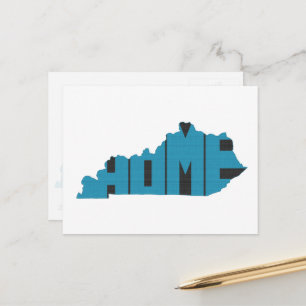 Kentucky Home State Blue Ord Art Vykort